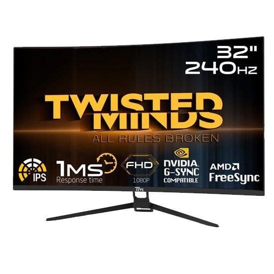 TWISTED MINDS 32 TM32RFA FHD 240Hz 1MS HDMI DP FREESYNC/GSYNC RGB KAVİSLİ GAMİNG MONİTÖR