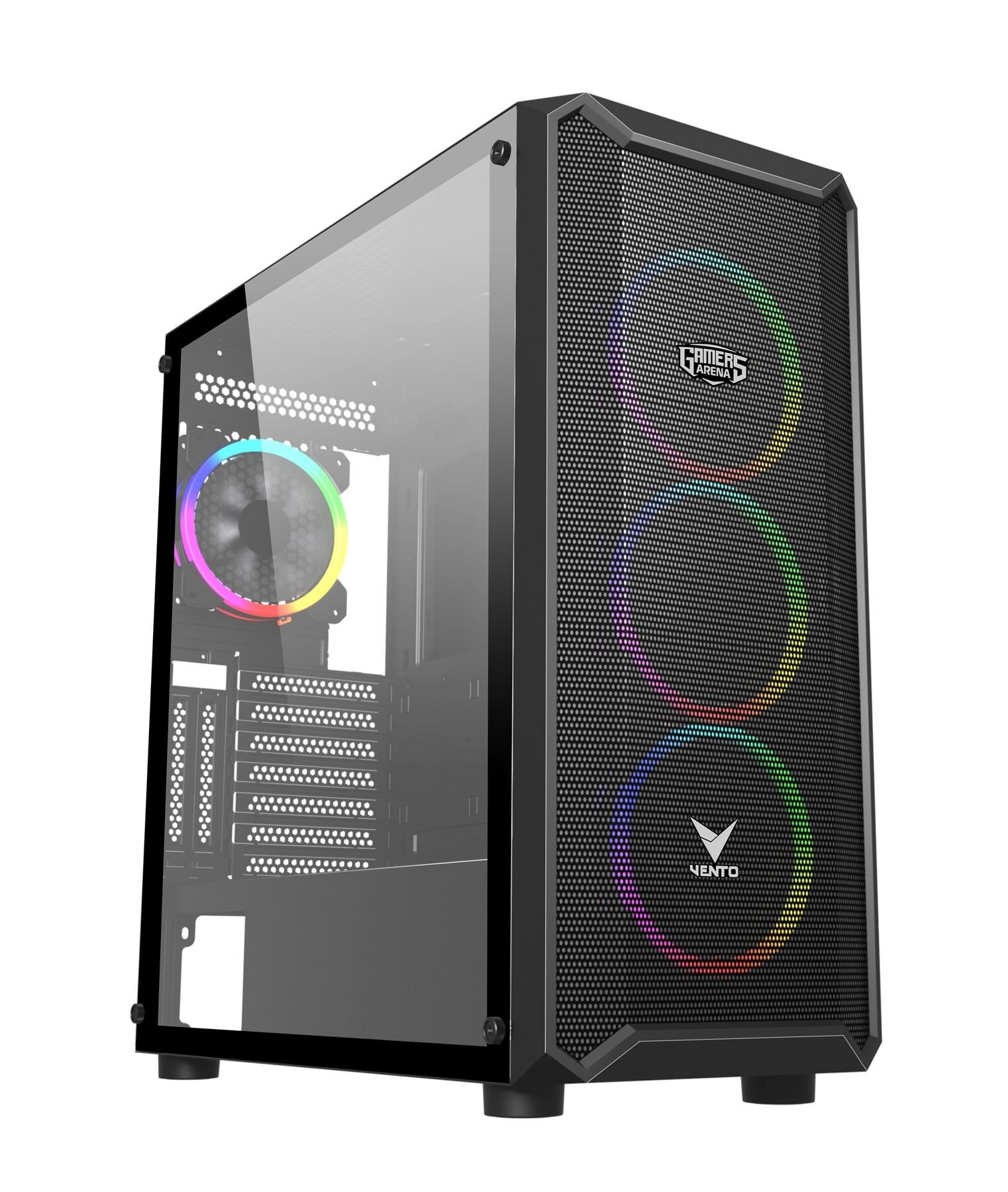 GAMERS ARENA VENTO VG16AL MESH FSP 650W 80+ HYPER PRO 4x120MM RGB FAN E-ATX GAMING KASA