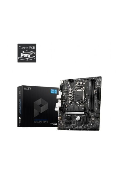 Msı B560m Pro Soket 1200 Ddr4 5200 (oc) Pcı-e Gen 4 ,m.2 Usb3.2 1x 2.5g Lan Matx