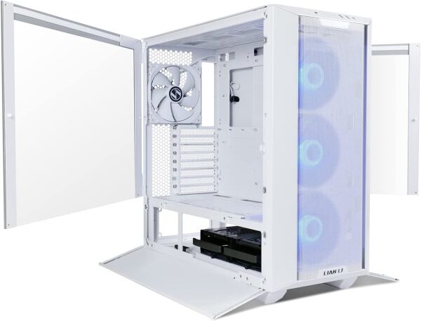 LIAN LI LANCOOL III RGB 3X140MM ARGB FAN/1X140MM PWM FAN TEMPERLI CAM TYPE-C MESH BEYAZ OYUNCU KASA