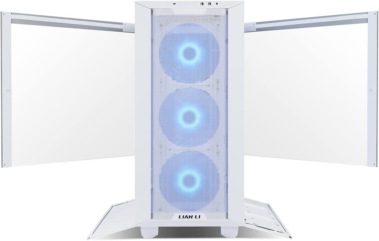 LIAN LI LANCOOL III RGB 3X140MM ARGB FAN/1X140MM PWM FAN TEMPERLI CAM TYPE-C MESH BEYAZ OYUNCU KASA
