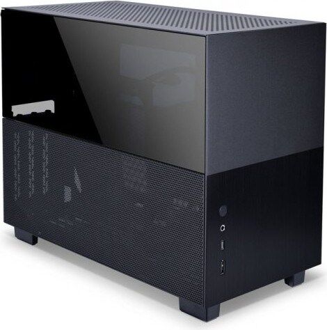 LIAN LI Q58 Q58X4 PCIE 4.0 RISER KABLOLU MESH TEMPERLİ CAM USB TYPE-C SİYAH MİNİ-ITX OYUNCU KASA
