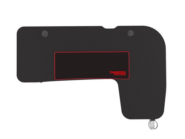 TWISTED MINDS L DESIGN KARBON FİBER YÜKSEKLİK AYARLI EV/OFİS OYUNCU MASASI  -  SAĞ