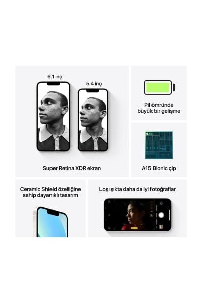 Apple iPhone 13 128 GB Yıldız Işığı Cep Telefonu  (Apple Türkiye Garantili)