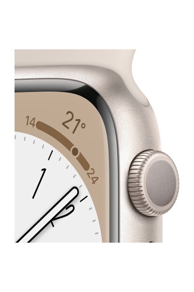 Apple Watch Series 8 45mm GPS Yıldız Işığı Alüminyum Kasa ve Spor Kordon (Apple Türkiye Garantili)