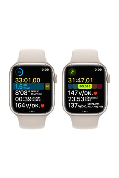 Apple Watch Series 8 45mm GPS Yıldız Işığı Alüminyum Kasa ve Spor Kordon (Apple Türkiye Garantili)