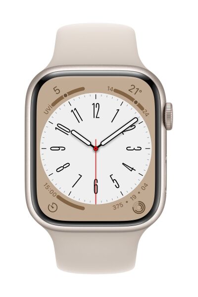 Apple Watch Series 8 45mm GPS Yıldız Işığı Alüminyum Kasa ve Spor Kordon (Apple Türkiye Garantili)