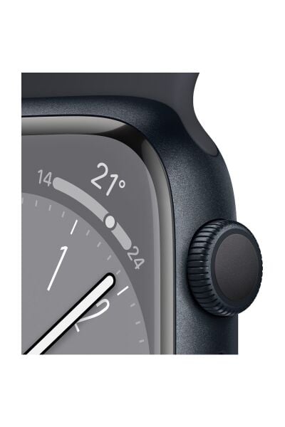 Apple Watch Series 8 45mm GPS Gece Yarısı Alüminyum Kasa ve Spor Kordon-Regular (Apple Türkiye Garantili)