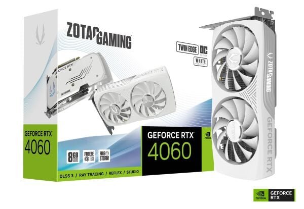ZOTAC VGA NVIDIA 8GB GDDR6 RTX4060 TWIN EDGE OC WHITE ZT-D40600Q-10M