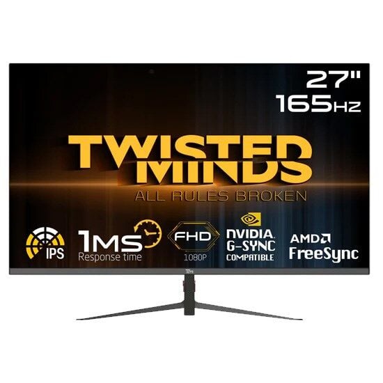 TWISTED MINDS 27 TM27DFI FHD 165Hz 1MS HDMI DP AMD FREESYNC/GSYNC ÇERÇEVESİZ RGB IPS GAMING MONİTÖR