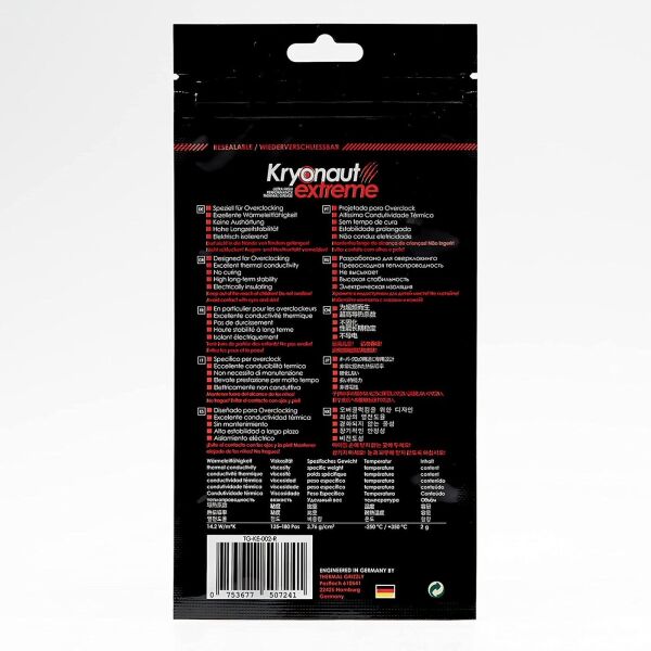 Термопаста THERMAL GRZZLY KRYONAUT EXTREME 2G MULTLNGUAL (VPE 50) TG-KE-002-R
