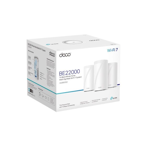 TP-Link Deco BE85 19000 Üç Bantlı (1-PAC) Tüm Ev Mesh Wi-Fi 7 Sistemi