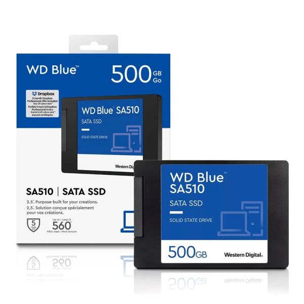 WD Blue 500GB SA510 3D NAND SSD 2.5 560/510MBs WDS500G3B0A