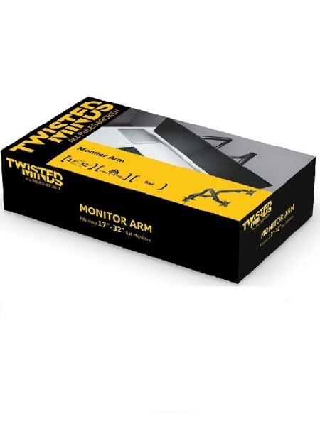 TWISTED MINDS TM-71-C012 MEKANİK AMORTİSÖR DÜZ EKRAN 17''- 32'' MAX 2X 8KG İKİLİ MONİTÖR KOLU