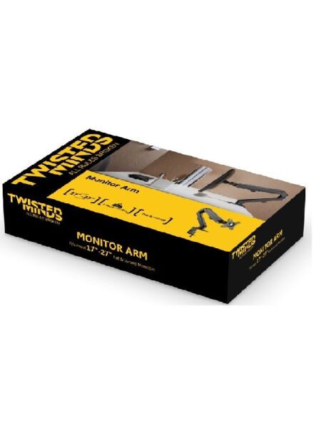 TWISTED MINDS TM-45-C06 MEKANİK AMORTİSÖR DÜZ/KAVİSLİ EKRAN 17''-  27'' MAX 7KG TEK MONİTÖR KOLU