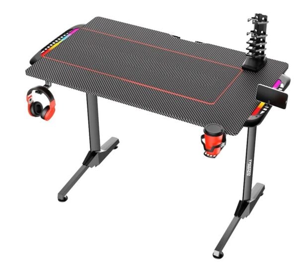 TWISTED MINDS T DESIGN TM-T-1060-RGB KARBON FİBER E-SPOR OYUNCU MASASI
