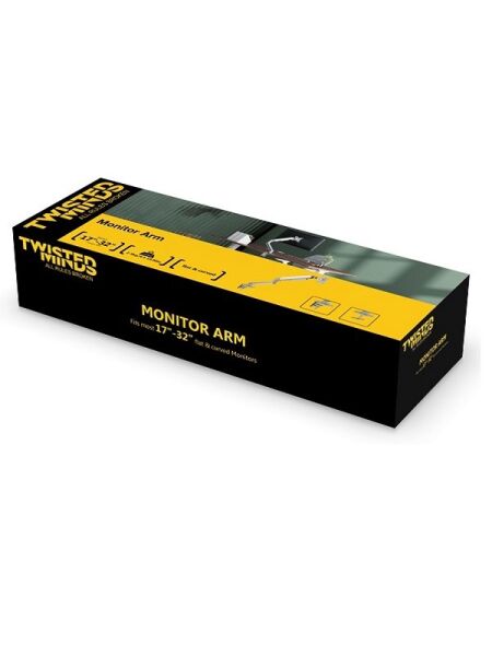 TWISTED MINDS TM-63-C06 MEKANİK AMORTİSÖR DÜZ/KAVİSLİ  EKRAN 17''-32'' MAX 9 KG TEK MONİTÖR KOLU