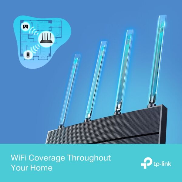 TP-Link Archer AX12 AX1500 Wi-Fi 6 Gigabit Portlu Kablosuz Router