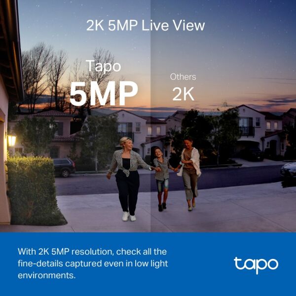 TP-Link Tapo D230S1 2K 5Mp Gece Görüşlü Akıllı ve Pilli Görüntülü Kapı Zili
