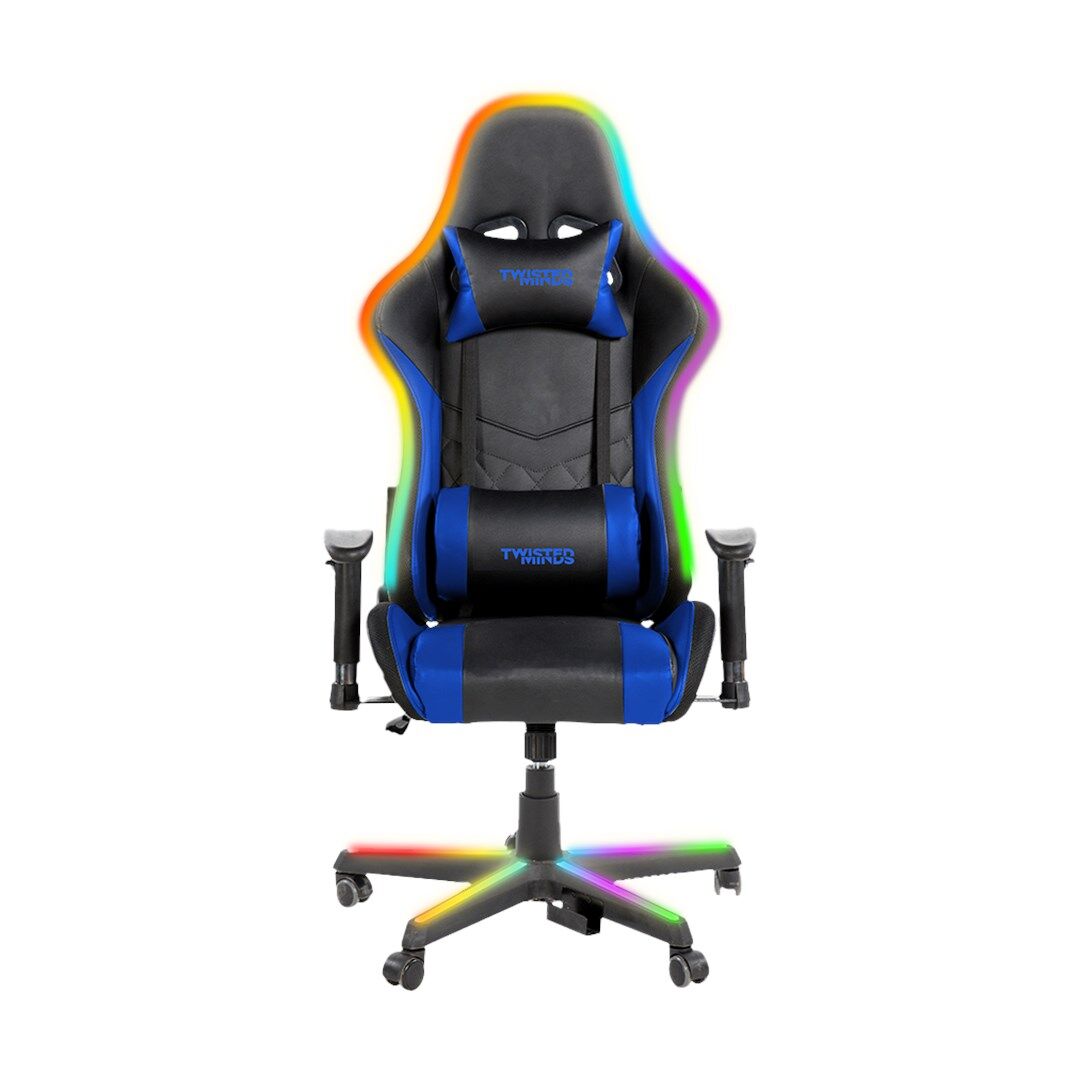 TWISTED MINDS TM8410-NB COMFORT RGB BLUETOOTH HOPARLOR MASSAGE POINTS E-SPOR OYUNCU KOLTUĞU - SİYAH / MAVİ