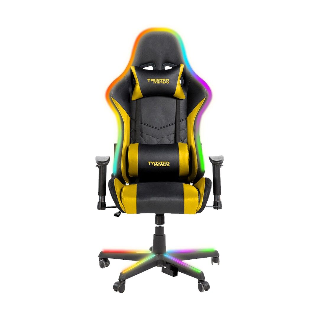 TWISTED MINDS TM8410-NY COMFORT RGB BLUETOOTH HOPARLOR MASSAGE POINTS E-SPOR OYUNCU KOLTUĞU - SİYAH / SARI