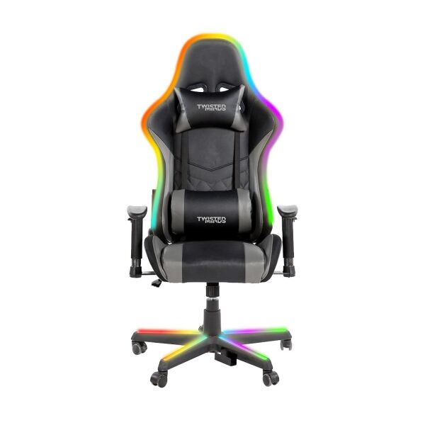 TWISTED MINDS TM8410-NG COMFORT RGB BLUETOOTH HOPARLOR MASSAGE POINTS E-SPOR OYUNCU KOLTUĞU - SİYAH / GRİ