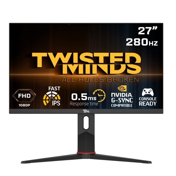 TWISTED MINDS 27'' TM27FHD280IPS FHD 280HZ 0,5MS HDMI DP HDR10 FAST IPS PIVOT RGB GAMING MONİTÖR