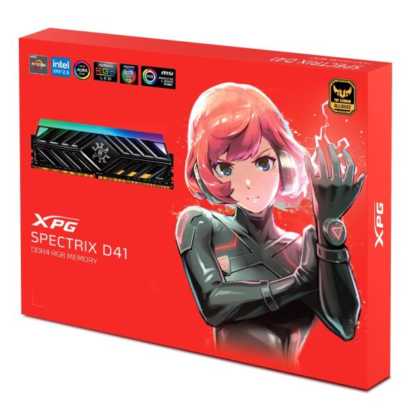 XPG Spectrix D41 32GB (16X2) RGB DDR4 3200Mhz CL16 1.35V AX4U320016G16A-DT41 Dual Kit Ram