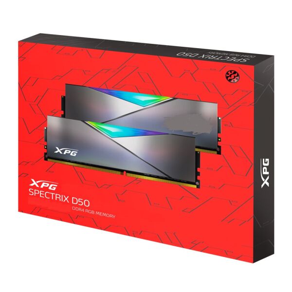 XPG Spectrix D50 32GB (16X2) RGB DDR4 3200Mhz CL16 1.35V AX4U320016G16A-DT50 Dual Kit Ram