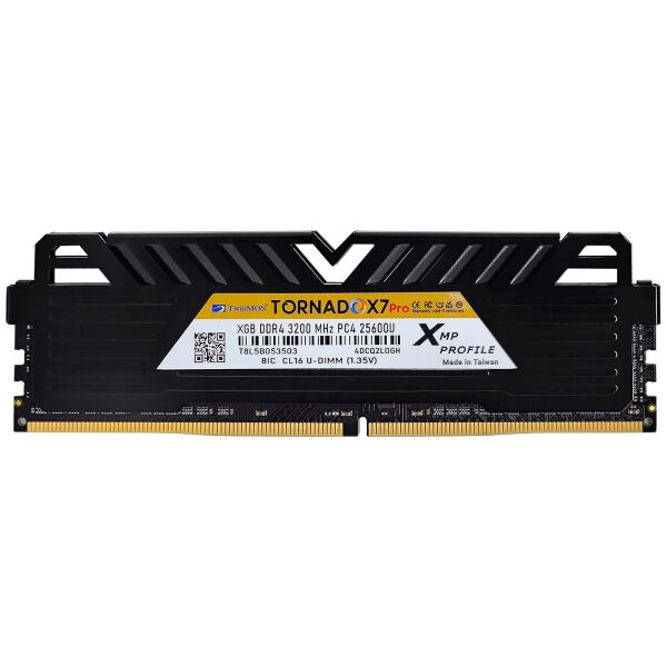 Twinmos TornadoX7 Pro 16 GB 3200 MHz CL16 TMD416GB3200D16BKX7P DDR4 Tek Modül Ram