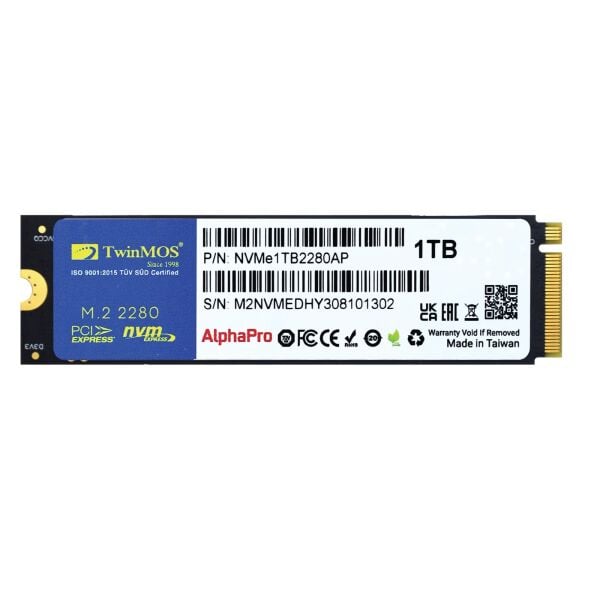 Twinmos AlphaPro 1 TB NVME1TB2280AP PCI-Express 3.0 M.2 SSD
