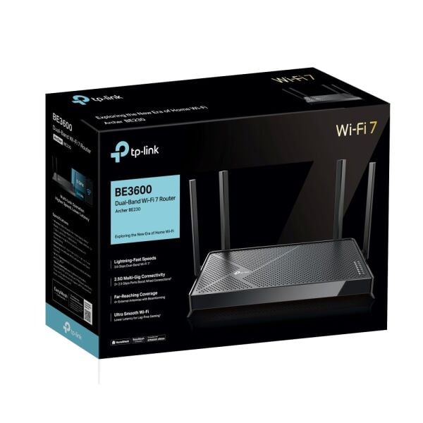 TP-Link Archer BE230 5 Port 3600 Mbps Dual Band Wİ-Fİ 7 Router