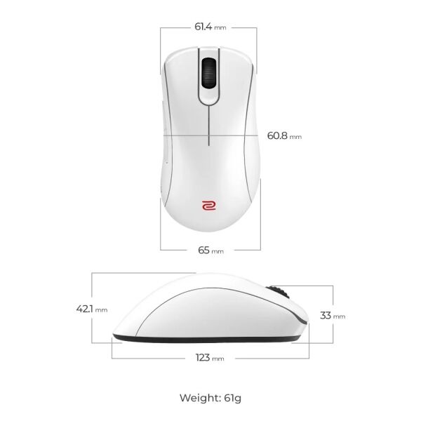 BENQ ZOWİE EC2-DW-W BEYAZ ŞARJLI OPTİK KABLOSUZ OYUNCU MOUSE