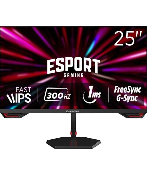 RAMPAGE CRIMSON CR25R300F 25'' 300HZ 1MS CSOT FAST IPS FHD  FREESYNC/G-SYNC FLAT GAMING MONİTÖR