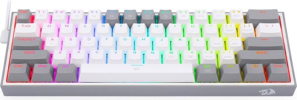 REDRAGON K617-RGB-WG FIZZ RGB RED SWITCH KABLOLU MEKANIK Q KLAVYE BEYAZ-GRI