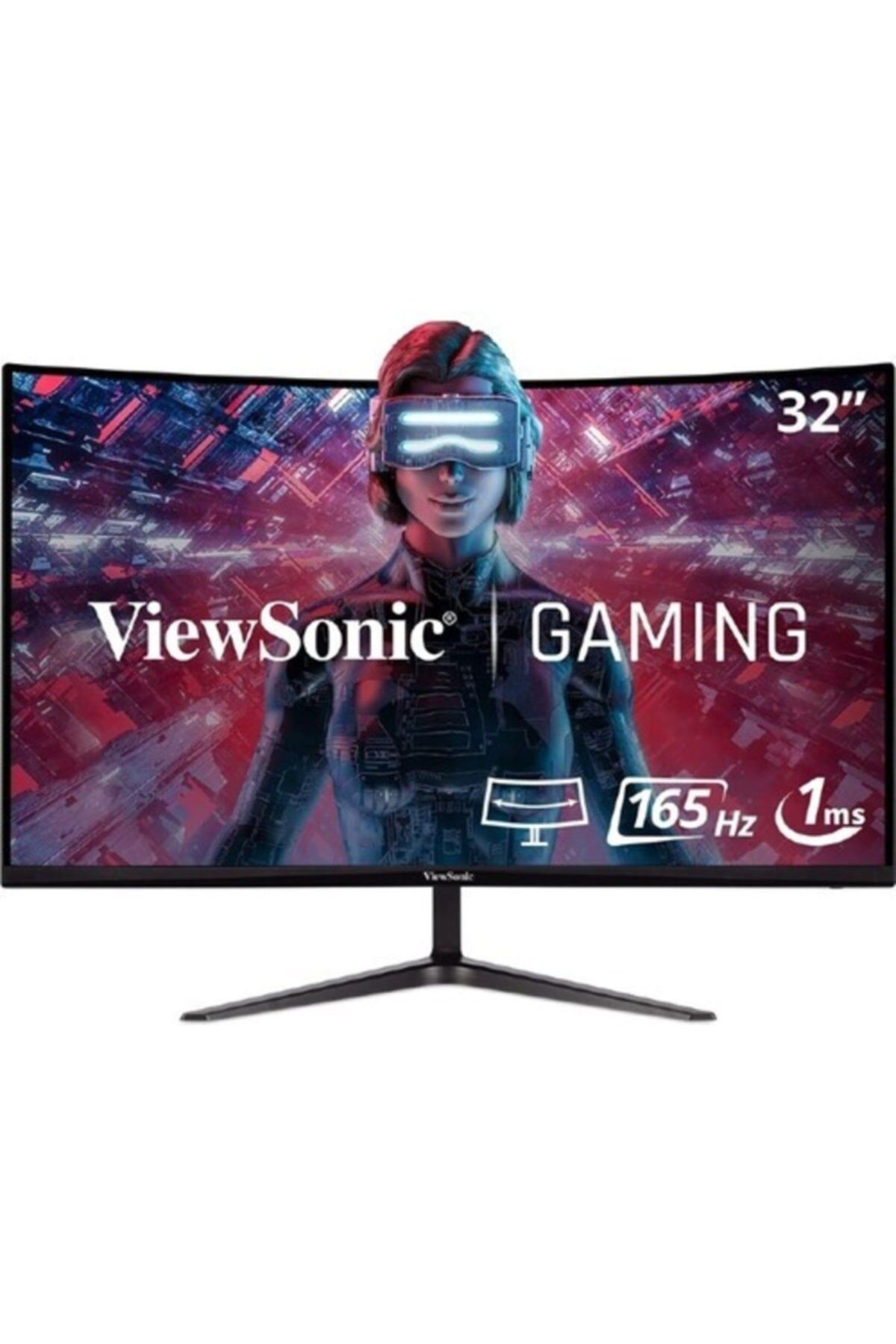 VIEWSONIC 32'' VX3218-PC-MHD FULLHD 1MS 165HZ 2XHDMI+DP 1500R CURVE ADAPTIVESYNC GAMING MONITOR
