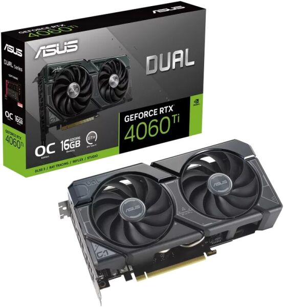ASUS GEFORCE RTX 4060 TI DUAL OVERCLOCKED DUAL FAN 16GB  EKRAN KARTI