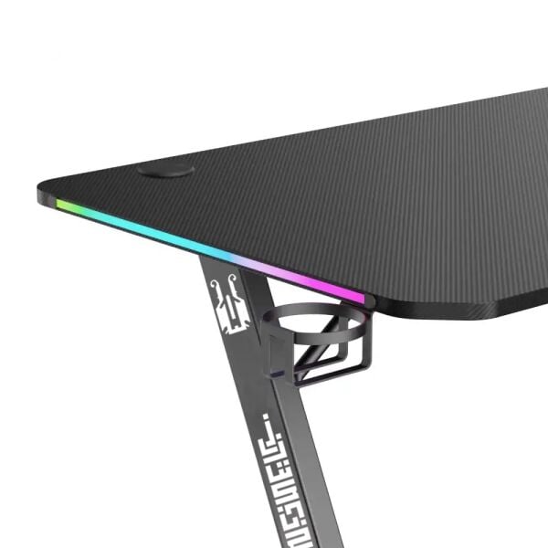VIYERO ARMOR GD-12002E-2-BLK Z AYAK RGB KARBON FIBER E-SPOR OYUNCU MASASI