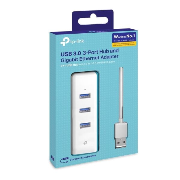 Tp-Link UE330 10-100-1000 Mbps 3.0 USB Ethernet Çevirici + 3 Port USB Çoğaltıcı