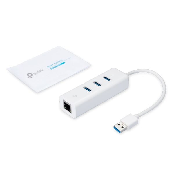 Tp-Link UE330 10-100-1000 Mbps 3.0 USB Ethernet Çevirici + 3 Port USB Çoğaltıcı