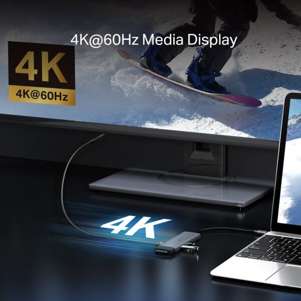 Tp-Link UH7021C USB Type-C 7-Port Hub Hdmi - SD Kart Okuyucu - Type-C - USB 3.0 Dönüştürücü