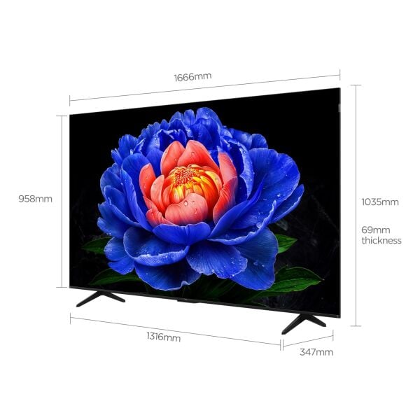 TCL 75T6DGTV 4K UHD QLED 75'' GOOGLE TV