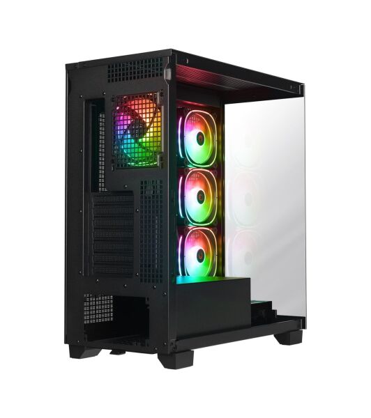 Rampage Hydra V1 Black Type-C Argb Fan + Hub E-ATX Exclusive Gaming Kasa