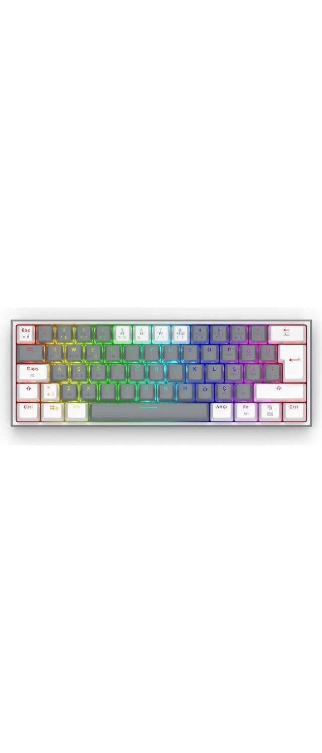 REDRAGON K616 FİZZ PRO RGB RED SWİTCH 2.4GHZ KABLOSUZ TÜRKÇE MEKANİK OYUNCU KLAVYESİ BEYAZ