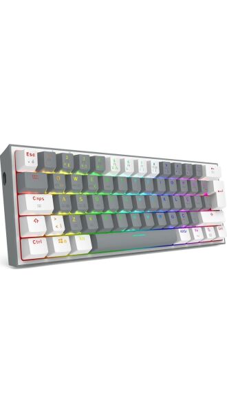 REDRAGON K616 FİZZ PRO RGB RED SWİTCH 2.4GHZ KABLOSUZ TÜRKÇE MEKANİK OYUNCU KLAVYESİ BEYAZ