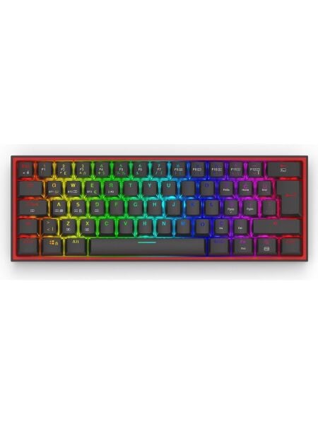 REDRAGON K616 FİZZ PRO RGB RED SWİTCH 2.4GHZ KABLOSUZ TÜRKÇE MEKANİK OYUNCU KLAVYESİ SİYAH