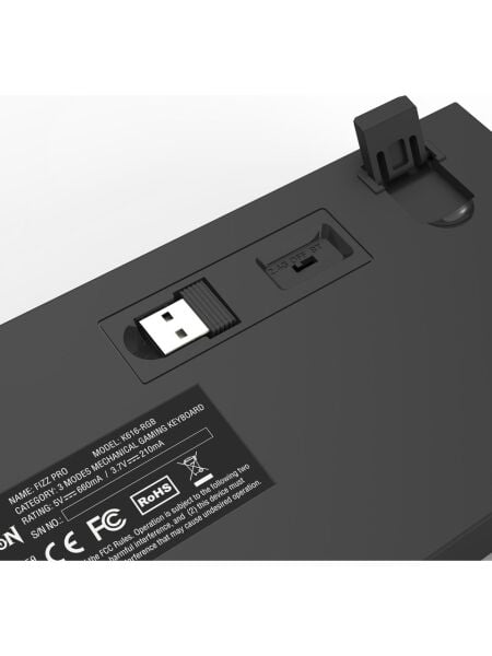 REDRAGON K616 FİZZ PRO RGB RED SWİTCH 2.4GHZ KABLOSUZ TÜRKÇE MEKANİK OYUNCU KLAVYESİ SİYAH