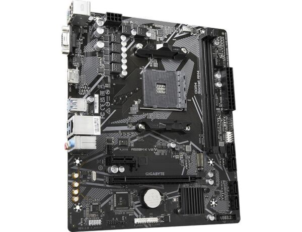 GIGABYTE A520M-K V2 DDR4 5100MHz PCI-E Gen3 M.2 USB 3.2 VGA HDMI mATX AM4 Anakart