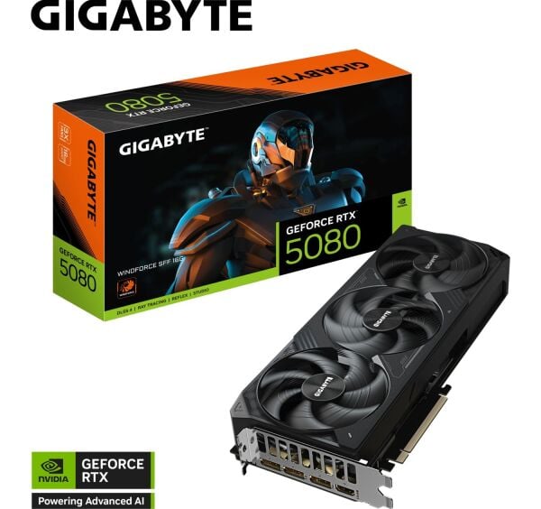 Gıgabyte Geforce Rtx™ 5080 Wındforce Oc Sff 16G Ekran Kartı, 16 Gb, Gddr7, 256 Bit, HDMI