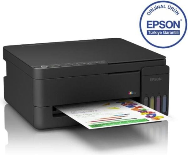 EPSON EcoTank L3350 Wi-Fi + Tarayıcı + Fotokopi Renkli Çok Fonksiyonlu Tanklı Yazıcı C11CL62413